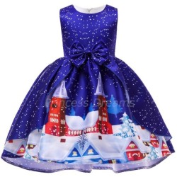 Belle robe de Noël bleue...